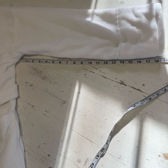 Boca Terry White Robe One Size Plush Spa Club Unisex Soft Cotton Blend with Tie - Picture 12 of 12